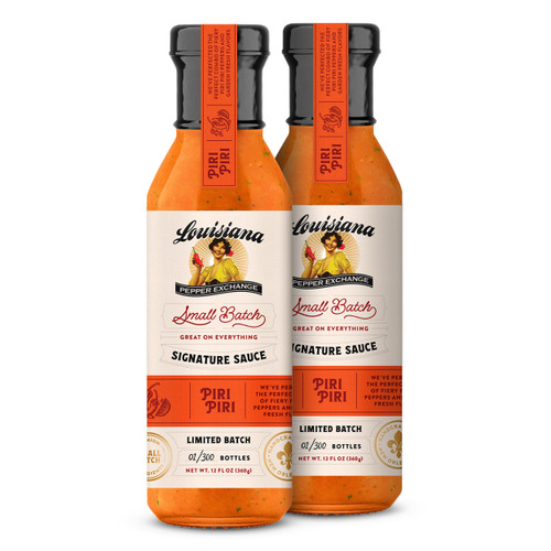 Louisiana Pepper Exchange Piri Piri Sauce, Gluten-Free, 12 Fl Oz, 2-Pack