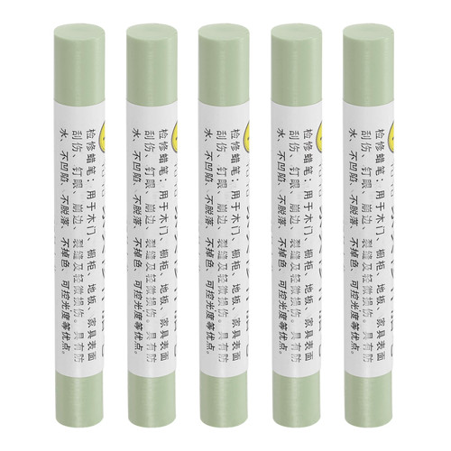 uxcell Furniture Repair Crayons, 5Pcs - Wood Wax Filler Stick, Furniture Markers Touch Up - for Scratches Holes Tables Desks Wooden Floors Cover Ups, Oil Blend Green-1765519419