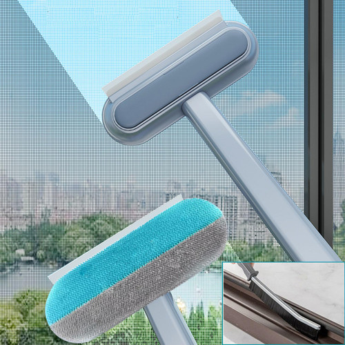 Window Screen Cleaning Brush, Mesh Screen Cleaner 4 in 1 Window mesh Screen Cleaner Tool, Suitable for Pet Hair Remover for Couch Carpets Reusable, Windows Cleaning Tools Wet and Dry Dual-Use-1765520502