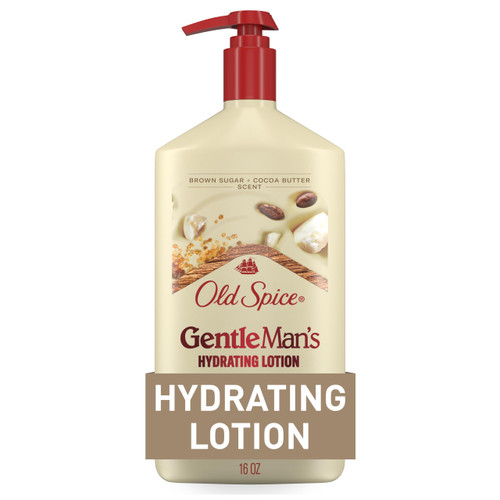 Old Spice Hand, Face & Body Lotion for Men, 24/7 Lightweight Moisturization with Vitamin B3, Instant Absorption, For All Skin Types, Brown Sugar + Cocoa Butter Scent, 16 oz-1765520794