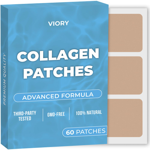 Collagen Patches (Pack of 60) - 100% Natural Patch for Women and Men - Body & Skin Support - with Glutathione - Firming, Focus, Energy - Enhanced Formula-1765521418