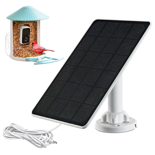Solar Panel for Bird Feeder Camera, 3W Continuously Power Supply for Your Bird Feeder Camera, Type-C Plug-1765522051