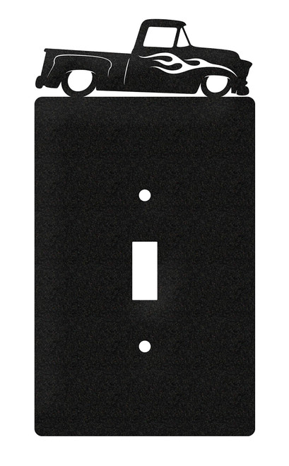 SWEN Products Farrell Series Chevy Truck Wall Plate Cover (Single Switch, Black)