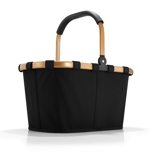 reisenthel carrybag frame gold/black - Sturdy shopping basket with plenty of storage space and practical inner pocket - Elegant and water-repellent design