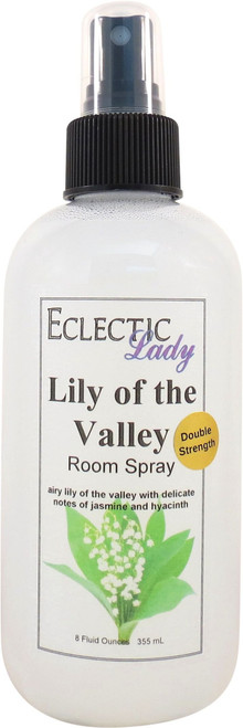 Lily of the Valley Room Spray (Double Strength), 8 Ounces, No Artificial Colors, Parabens, or Preservatives - Fragrant Aromatic Room Mist For Home, Room, Office