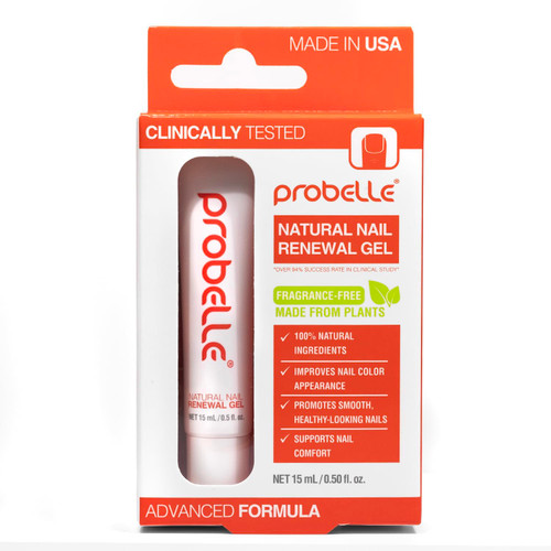 Probelle Natural Nail Renewal Gel, Clear Nail Enhancer for Discolored, Damaged, or Dull Nails, Improves Color Appearance, Promotes Smooth Healthy-Looking Nails, Made in USA (3 Pack)