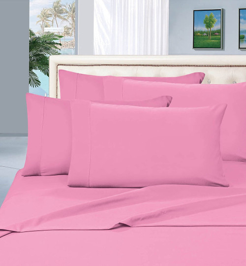 MattRest Luxury Silky-Soft 1800 Series Premium Collection - Wrinkle-Free 2-Piece Pillowcases, Standard Size - Light Pink