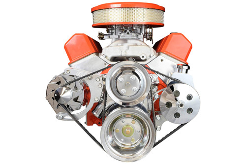 ICT Billet SBC Alternator/Power Steering Pump Accessory Drive Bracket Kit for Double Hump Heads 305 327 350 383 5.0L 5.7L V8 Designed & Manufactured in the USA 551576