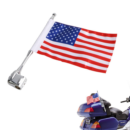 Espear Motorcycle Antenna Flag for Harley Yamaha XL 883 1200 X 48 Honda Gold Wing GL1800 Adjustable Angle Luggage Flagpoles fit 1.7cm/0.66inch Antenna Mount Luggage Rack Flag Mounts