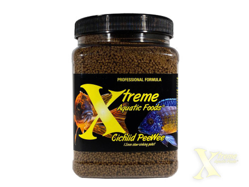 Xtreme Cichlid Peewee 1.5 mm Pellets - Proven Nutrition for Cichlids - Balanced Amino Acids, Boost Immune & Digestive Health, Color & Energy, Max Protein Freshwater Fish Food – USA Farm Grown (20oz)