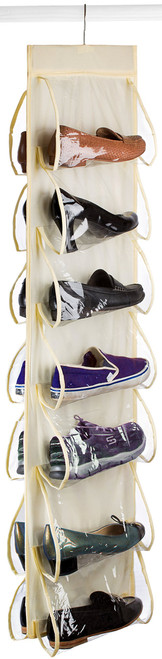 Handy Laundry Hanging Shoe Organizer - 14 Pockets - Clear Pockets Will Protect Your Shoes, Handbags, Purse & Enable You to Find Them Easily. Hang it in a Closet to Keep Your Closet Neat & Organized.