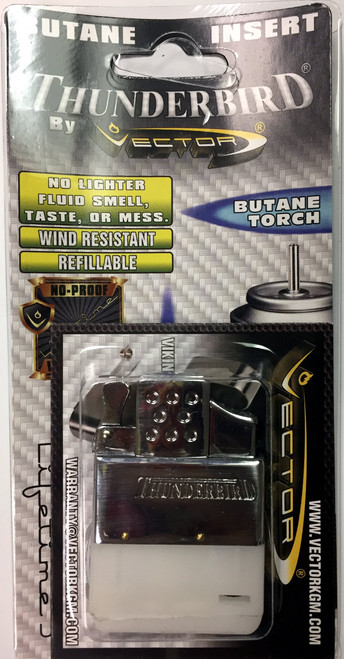 Vector Thunderbird Butane Dual Flame Torch and Regular Gas Insert - Gifts for Him, for Her, for Boys, for Girls, for Husband, for Wife, for Them, for Men, for Women, for Kids