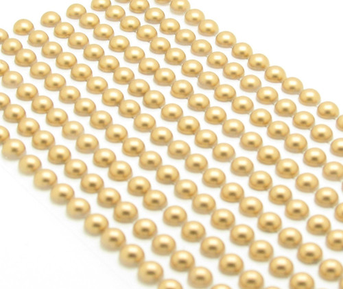 Syntego 400 Gold Self Adhesive Pearls 6mm - Pearl Stickers for Crafts & Crafting - Sticky Pearls for Embellishing Cards, Balloons, Hair & More - Easy Stick On, DIY Decoration & Craft Projects