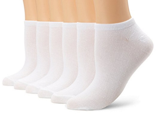 davido Women socks ankle low cut 100% cotton 8 pairs (6-8, white)