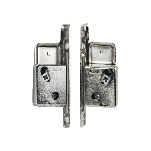 Rok Hardware Harn Impaz Drawer Box Slide Runner Left/Right Clip On Screw On Front Fixing Bracket Pair (1 Pair, Left/Right)