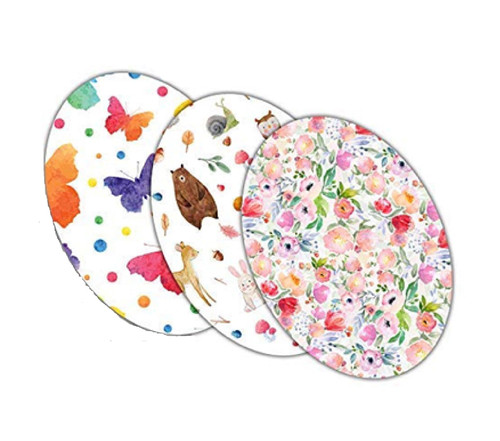 All Things Cute Ovals Combo: 15 Pack Adhesives (Select Your Adhesive and Customize for Your CGM or Insulin Pump)