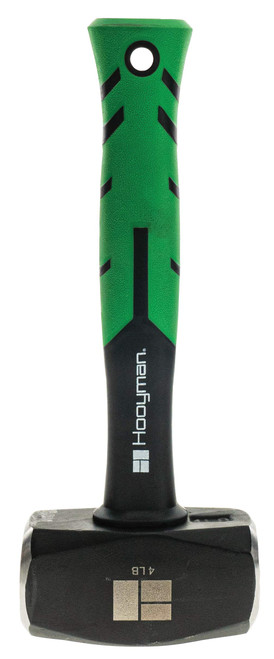 Hooyman 4lb Club Sledge Hammer with Heavy Duty Construction, Ergonomic No-Slip H-Grip Handles, Solid Fiberglass Cores, and Epoxy Sealed Heads for Construction, Gardening, Yard Work, and Outdoors