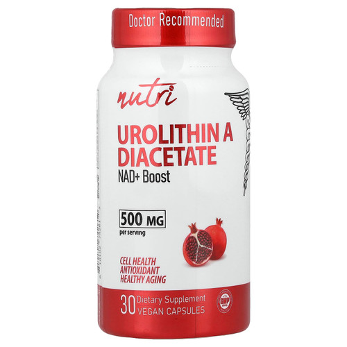 Nature's Fusions Nutri Urolithin A Supplement 500mg - Powerful NAD+ Boost, Antioxidant, Cell Repair - 3rd Party Tested - 500 mg Urolithin A - 30 Vegan Capsules 2 Week+ Supply Nature's Fusions Nutri Urolithin A Supplement 500mg - Powerful NAD+ Boost, Antioxidant, Cell Repair - 3rd Party Tested - 500 mg Urolithin A - 30 Vegan Capsules 2 Week+ Supply