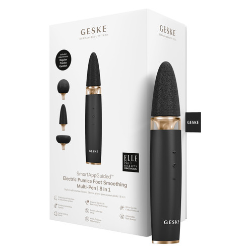 GESKE Electric Pumice Foot Smoothing Multi-Pen | 8 in 1 | Electric Foot File & Exfoliator | 3 Pumice Stone Attachments | for Smooth Feet | Advanced Callus Removal | for Your Pedicure Set GESKE Electric Pumice Foot Smoothing Multi-Pen | 8 in 1 | Electric Foot File & Exfoliator | 3 Pumice Stone Attachments | for Smooth Feet | Advanced Callus Removal | for Your Pedicure Set