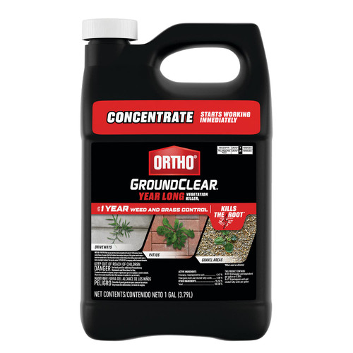 Ortho GroundClear Year Long Vegetation Killer1 Concentrate, Kills Weeds and Grasses, Prevents Unwanted Weeds and Grasses for up to 1 Year, 1 gal.