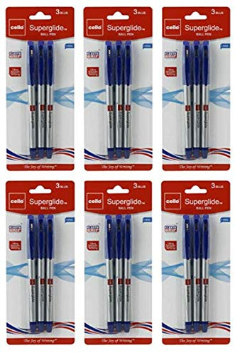 Cello Superglide Pen blue Pack of (6)