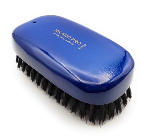 Milano Pro Boar Bristle 9-Row Reinforced Rectangular Palm Wave Brush #4452