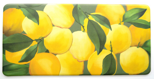 Stephan Roberts Anti-Fatigue Kitchen Printed 1/2" Thick Cushioned Comfort Mat, 20" x 39", Lemons