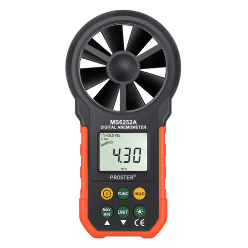 Proster Handheld Digital Anemometer - Portable Wind Speed Meter CFM Meter Wind Gauge Air Volume Measure with LCD Backlight for Outdoors Sailing Surfing Fishing