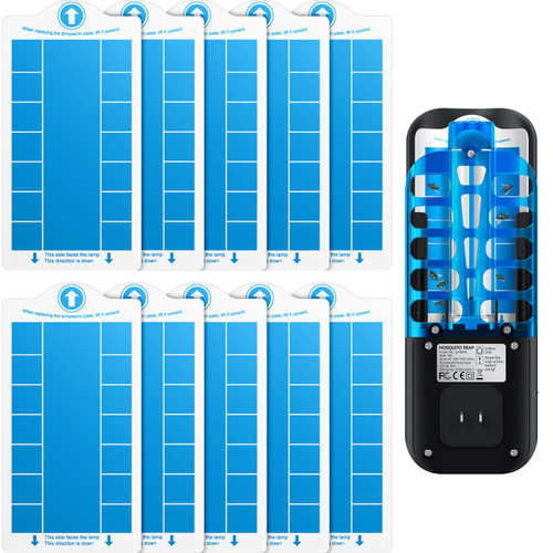 BURLAN Sticky Card Plug Refill Replacement Glue Cards for Flying Insect Trap Indoor-10pack (No Device)-1765814952