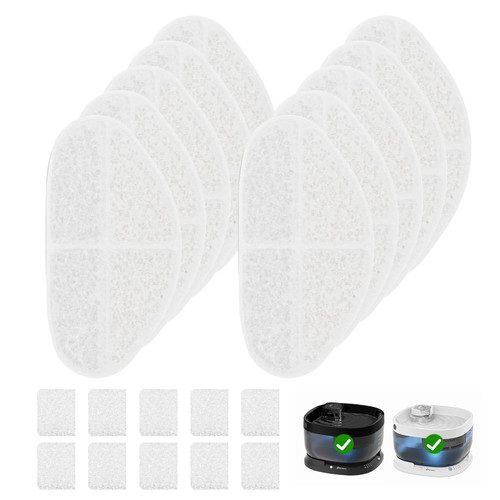 APD APETDOLA Wireless Dog Water Fountain Filters, 5Pack with 5 Pack Sponges Set, 5 Layer Replacement Filter for FP30 Dog Fountain Battery Operated-1765815130