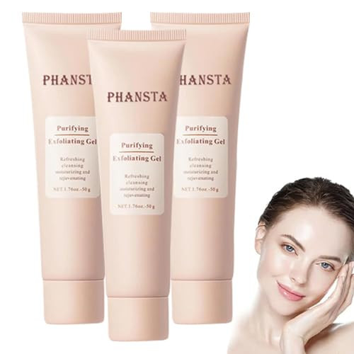 Phansta Purifying Exfoliating Gel, Koec Purifying Enzymes Exfoliating Gel, Skin Care Facial Scrub for Body & Face, Facial Purifying Exfoliator Cleanser, Moisturizing (3, 1) Phansta Purifying Exfoliating Gel, Koec Purifying Enzymes Exfoliating Gel, Skin Care Facial Scrub for Body & Face, Facial Purifying Exfoliator Cleanser, Moisturizing (3, 1)