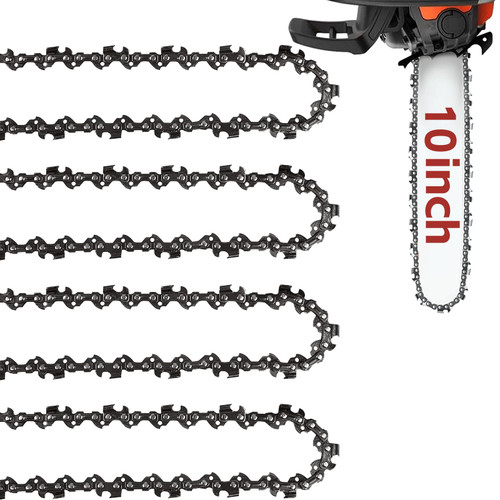 4 Pack 10 Inch Chainsaw Chains 40 Drive Links 050" Gauge 3/8" Lp Pitch Chain Saw Chains Fit Ryobi,Craftsman,Worx,Greenworks,Sunjoe Pole Saw and More,Kobalt Chainsaw Chain,Remington Pole Saw Parts