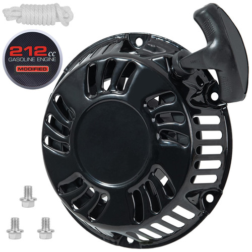 Original Predator 212 Pull Start Assembly with Sticker for Predator 212cc 196cc 224cc 5.5hp 6.5hp 7hp Engine Recoil Starter for Coleman CT200U BT200X Baja MB200 Mini Bike Go-Kart Pull Cord Replacement-1765817007