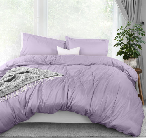 Utopia Bedding Duvet Cover Full Size - 3 Piece with Zipper Closure - 1 Comforter Cover 80X90 Inches & 2 Pillow Shams 20X26 Inches (Lavender) Comforter Not Included-1765817432