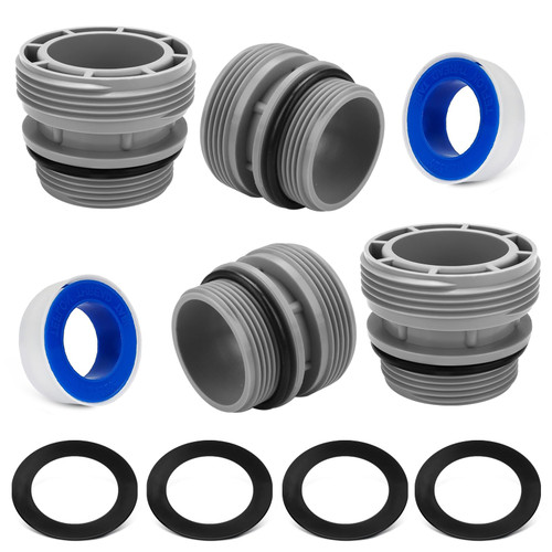 Hose Conversion Adapters Kit for Intex & Coleman Pools, 4560 40mm Hose to 1 1/2 Inch Filter Hose Conversion Kit for Hayward Pool Filter Pump Hose Connector Above Ground Pools Part, 4 Pack, Grey-1765819080