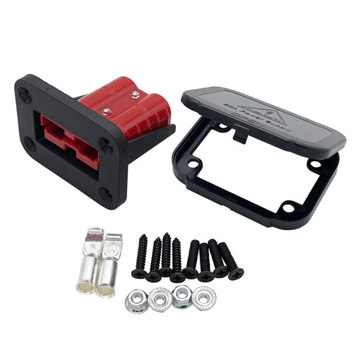 JooFn 50A Plug Mounting Panel for Anderson SB50 Series Connectors Flush Mount Recessed Plate (Red-1pc)-1765819090