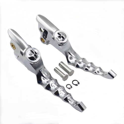 1Pair CNC Brake Clutch Levers Compatible with Harley Touring and Trike Models 2008-2013 Road King 2008-2016 (Chrome) 1Pair CNC Brake Clutch Levers Compatible with Harley Touring and Trike Models 2008-2013 Road King 2008-2016 (Chrome)