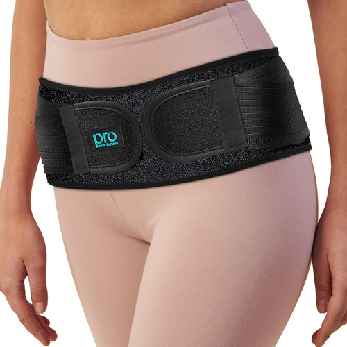 Sacroiliac Hip SI Belt for Women and Men That Alleviates Sciatic, Pelvic, Lower Back, Leg and Sacral Nerve Pain Caused by Si Joint Dysfunction| USA Patented - Hip Brace Support (Regular/Black)
