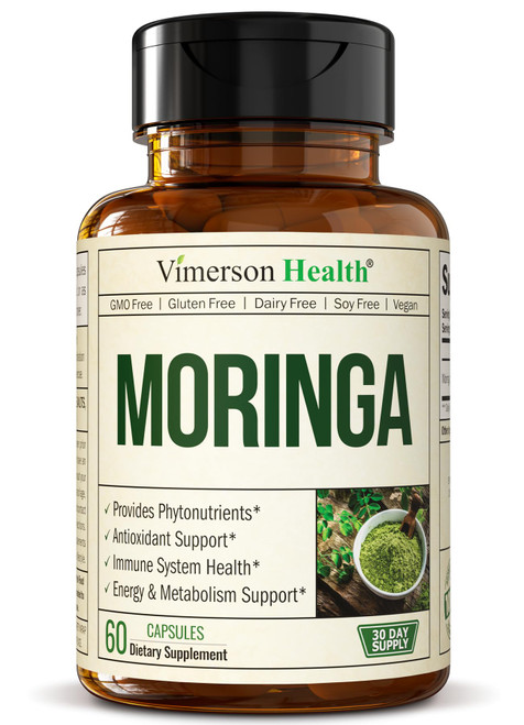 Moringa Capsules with 100% Pure Moringa Powder for Balanced Energy, Healthy Metabolism, Antioxidant & Immune Support. Nutrient-Dense Superfood Vitamins. Vegan. Non-GMO. Third Party Tested. 60 Capsules Moringa Capsules with 100% Pure Moringa Powder for Balanced Energy, Healthy Metabolism, Antioxidant & Immune Support. Nutrient-Dense Superfood Vitamins. Vegan. Non-GMO. Third Party Tested. 60 Capsules