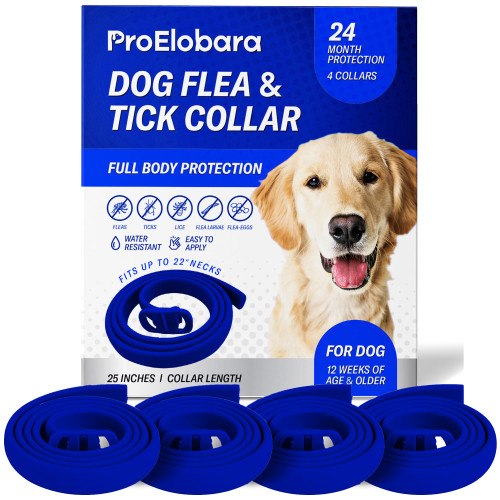 Flea and Tick Prevention Collars for Dogs: Effective Pet Flea Tick Treatment for Dog - Adjustable Natural Flea Tick Collars for Extra Large, Medium, Small Dogs, Fleas Ticks Control for Puppies