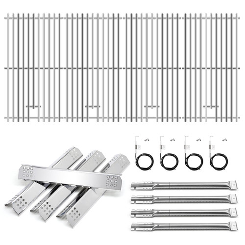 Adviace Grill Replacement Parts for Kitchenaid 740-0781, Heat Plates Grill Burners Igniters Grill Grates for Kitchenaid 740-0781 4-Burner Grill