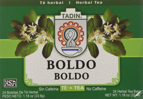 Tadin Tea, Boldo (Bold) Tea, 24-Count Tea Bags (Pack of 12)