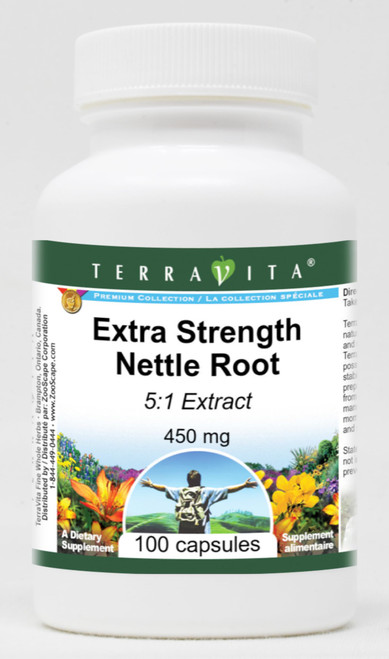 Extra Strength Nettle Root 5:1 Extract - 450 mg (100 capsules, ZIN: 511257) Extra Strength Nettle Root 5:1 Extract - 450 mg (100 capsules, ZIN: 511257)