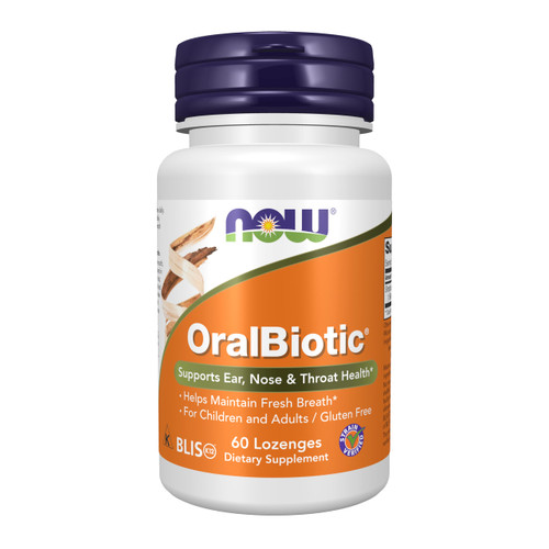 NOW Foods Supplements, OralBiotic™, Developed for Adults & Children, Strain Verified, 60 Lozenges