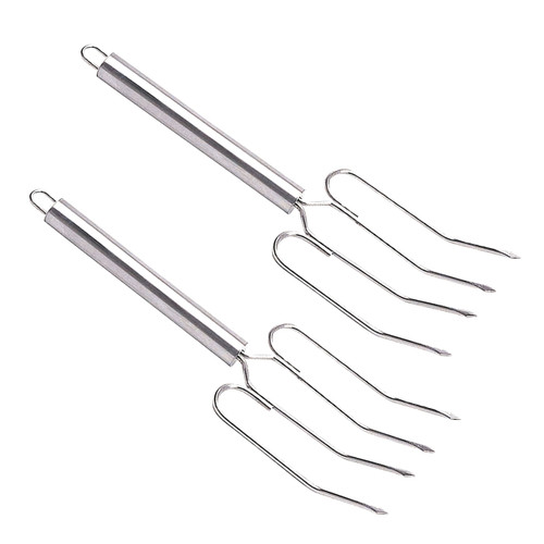 MasterClass Stainless Steel Meat Lifting Forks (Set of 2)