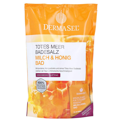 DermaSel Spa Dead Sea Bath Salt Milk and Honey 400g