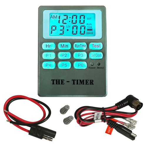 The Timer Wildlife Feeder Controller for Deer, Turkey, Hog and Other Wildlife Feeders, 12 Volt or 6 Volt, Easy to Program and Install with Backlit LCD, Multiple programmable Feed Times