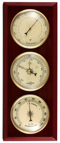 Ambient Weather YG315 Cherry Finish Dial Traditional Weather Station