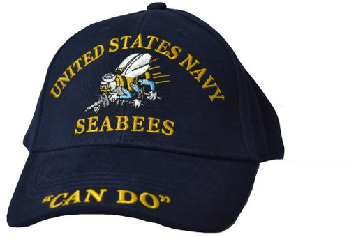 Eagle Emblems Inc. United States Navy Seabees Hat Blue