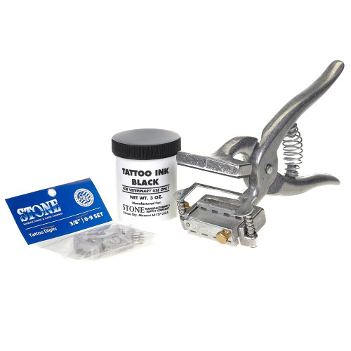 Stone Manufacturing 3/8 Tattoo Outfit with Ear Release Standard Black Ink N/A